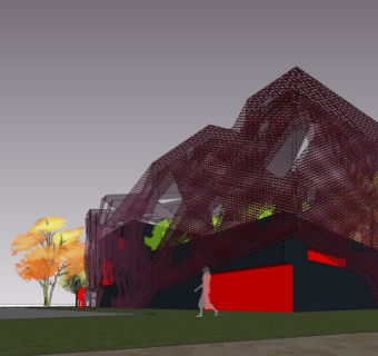 现代办公楼su模型