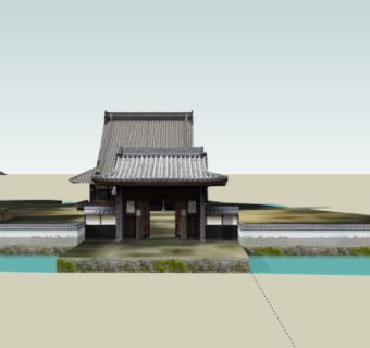 中式鼓楼su模型