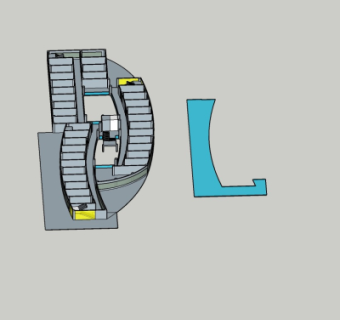 现代楼梯su模型