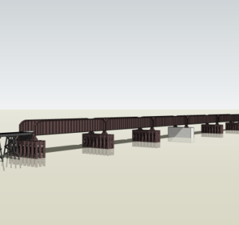 工业风桥梁免费su模型