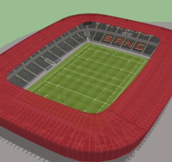 现代球馆su模型