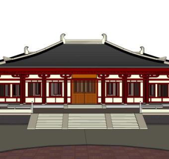 中式房屋建筑su模型