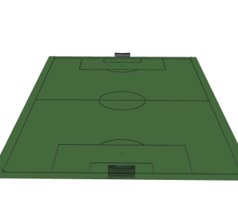 现代足球场su模型