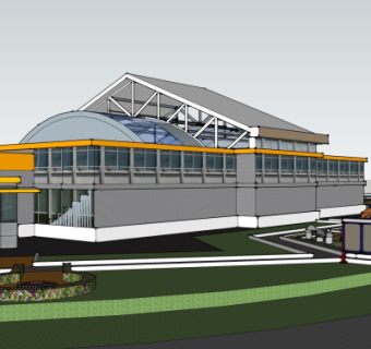 现代体育馆su模型