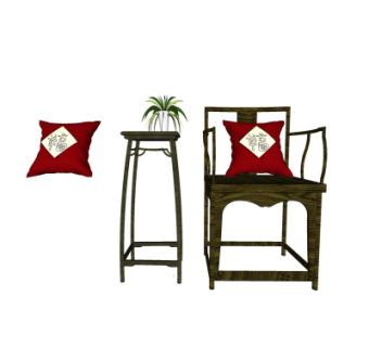 现代单椅su模型