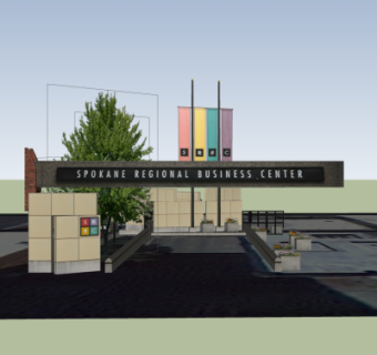 现代门头门面su模型