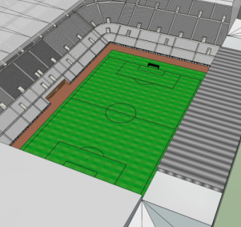 现代足球场su模型