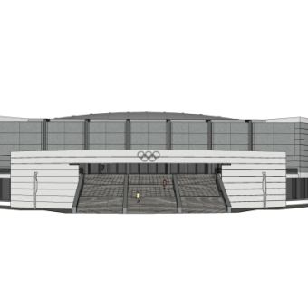 现代体育馆su模型