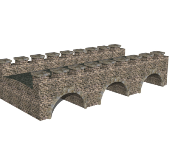 中式城墙免费su模型