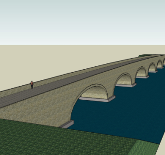 现代桥梁免费su模型