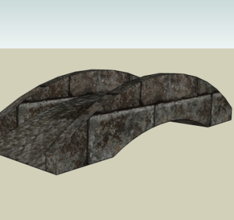 现代拱桥免费su模型