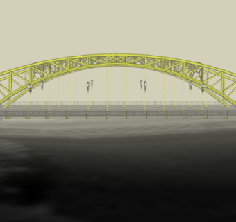 现代铁艺大桥免费su模型