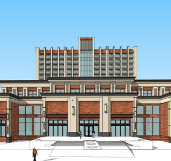 新古典办公楼su模型