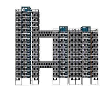 现代高层住宅外观su模型