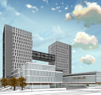 现代办公楼su模型