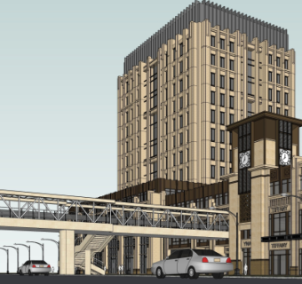 新古典办公楼su模型