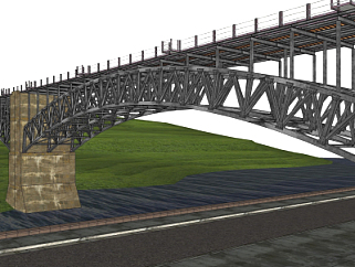 现代钢结构铁路桥su模型