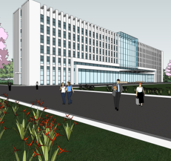 现代办公楼su模型