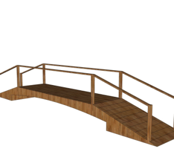现代木桥免费su模型