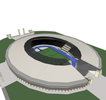 现代体育馆su模型