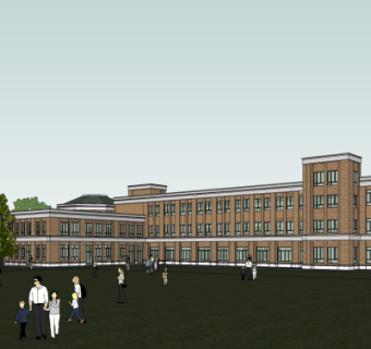 现代教学楼su模型