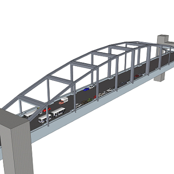 现代公路桥su模型