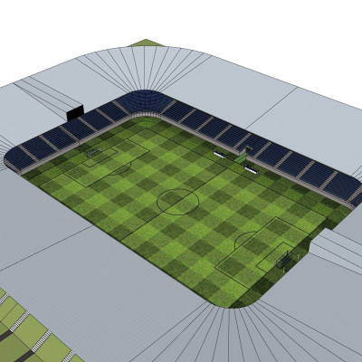 现代体育馆su模型