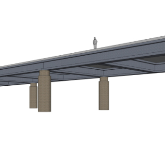 现代公路桥免费su模型