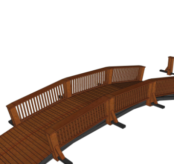 现代木桥免费su模型