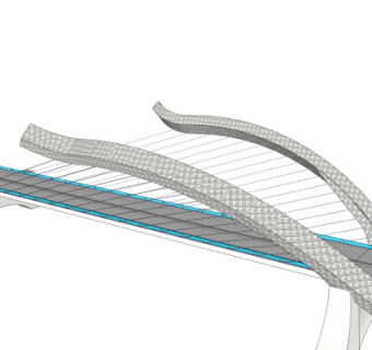 现代公路桥免费su模型