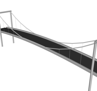 现代公路桥免费su模型
