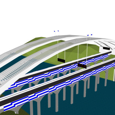 现代公路桥su模型