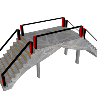现代石拱桥免费su模型