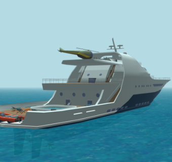 现代快艇su模型