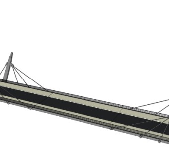 现代公路桥免费su模型
