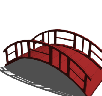 现代拱桥免费su模型