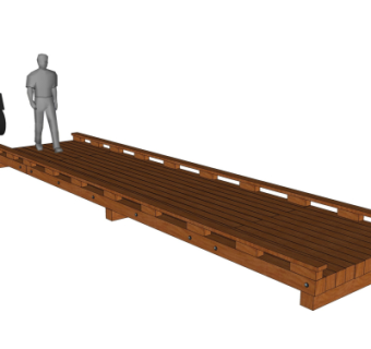 现代木桥免费su模型