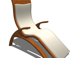 现代休闲躺椅su模型