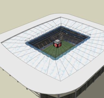 现代体育馆su模型