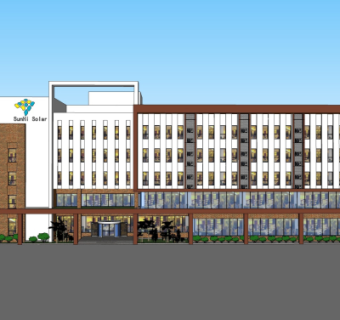 现代办公楼外观su模型