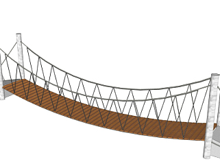 现代吊桥su模型