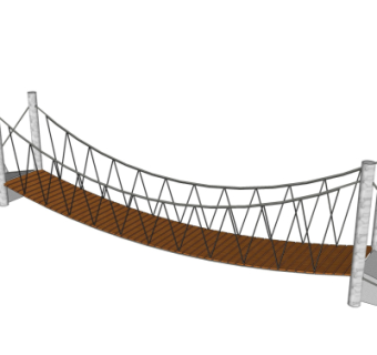 现代吊桥免费su模型