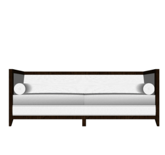 新中式双人沙发su模型