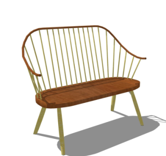 北欧休闲椅su模型