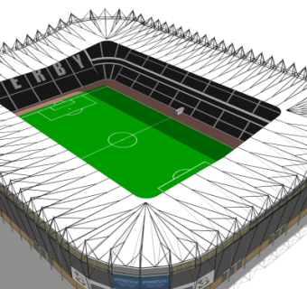 现代体育馆su模型
