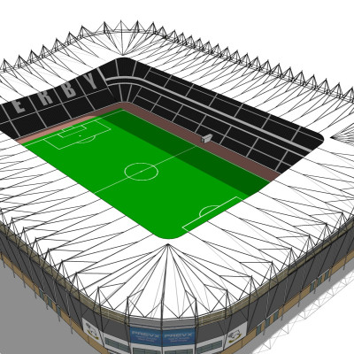 现代体育馆su模型