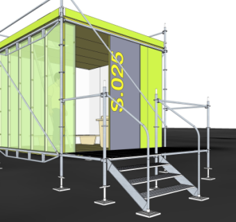 工业风集装箱公共厕所su模型