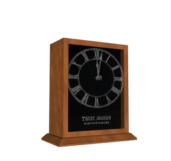 现代木质座钟su模型