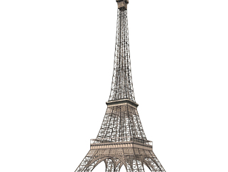法式埃菲尔铁塔su模型