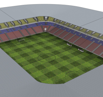 现代体育馆su模型